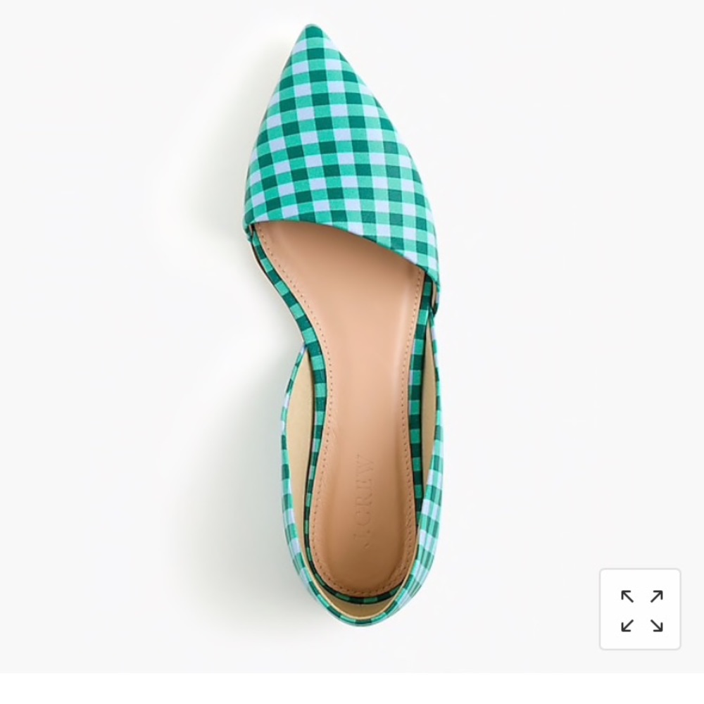 Jcrew Sloan gingham d’orsay flats size 7